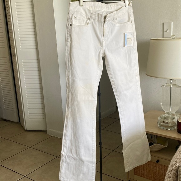 7 For All Mankind Denim - 7 For All Mankind White Flare & Wide Leg Jeans